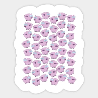 Pig cartoon pattern Sticker